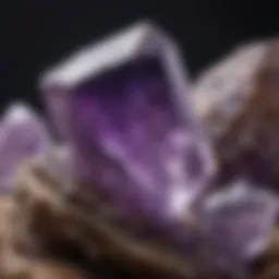 A close-up view of a spirit amethyst crystal showcasing its unique coloration and clarity.