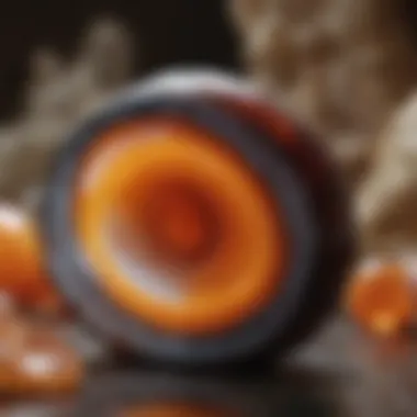 Artistic representation of agate in modern art