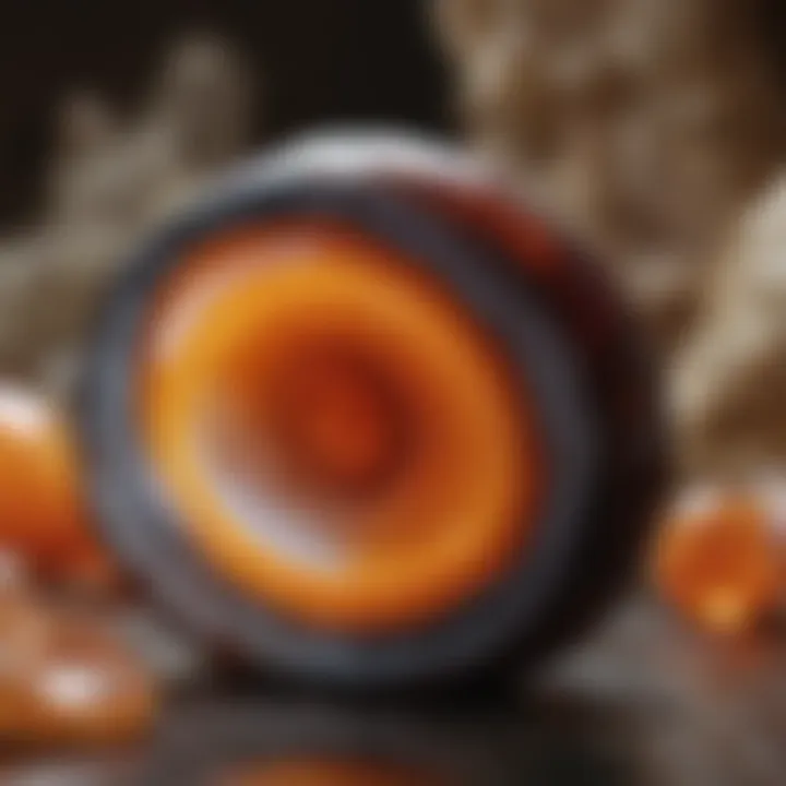 Artistic representation of agate in modern art
