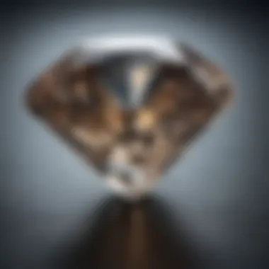 A close-up view of a brilliant-cut diamond showcasing its clarity and sparkle.