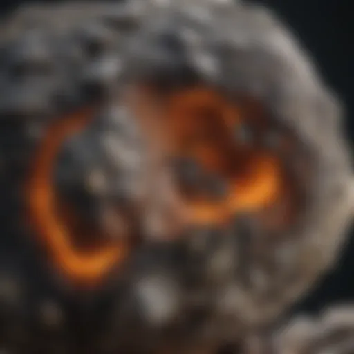 A detailed view of igneous rock texture and composition