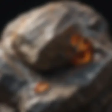Metamorphic rock exhibiting foliation and mineral alignment