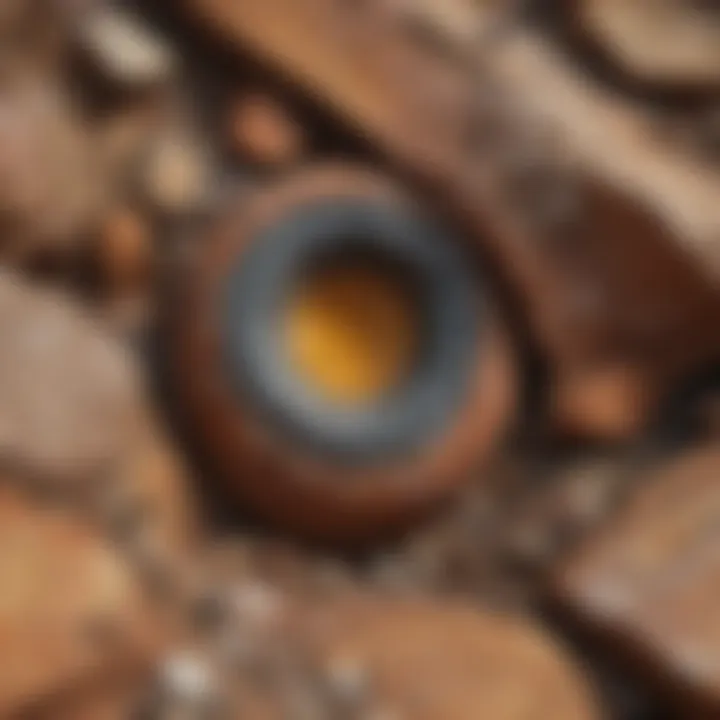 A geological cross-section illustrating rock type distribution