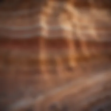 Sedimentary rock layers showcasing stratification