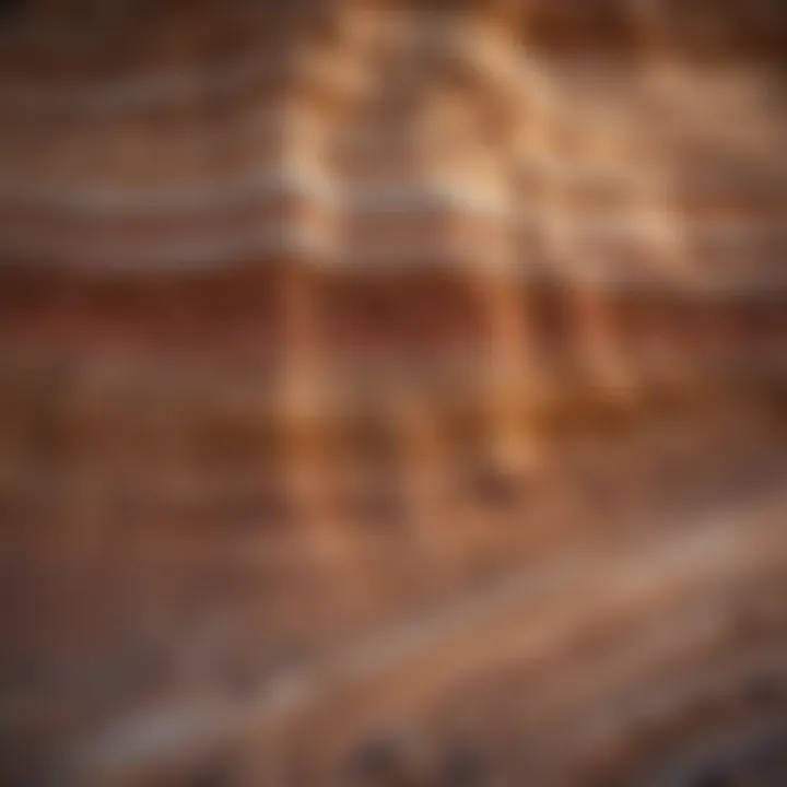 Sedimentary rock layers showcasing stratification