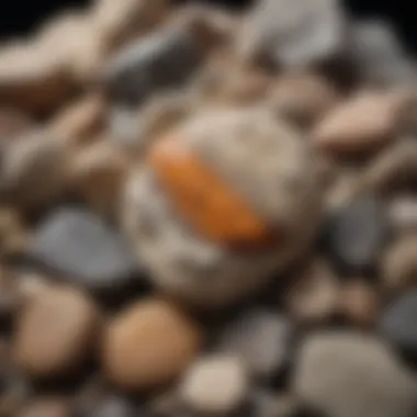 A detailed collection of various rock types showcasing their unique textures and colors.