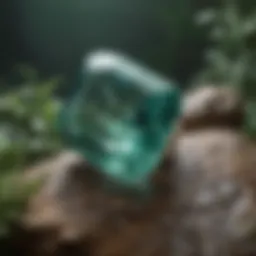Close-up of a beryl emerald showcasing its vibrant green color and natural inclusions