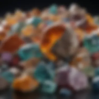 A stunning collection of precious minerals showcasing their unique colors and textures.