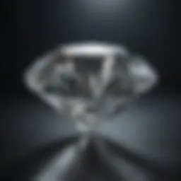 A stunning, perfectly cut diamond reflecting light