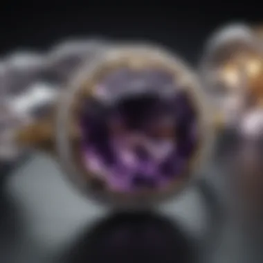 Decorative amethyst jewelry highlighting its elegance