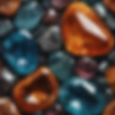 A detailed close-up of a semi-precious gemstone, highlighting its intricate textures and natural beauty.