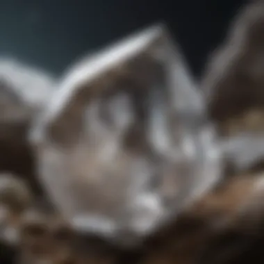 Quartz Crystal Beauty A close-up view of a stunning quartz crystal showcasing its clarity and natural facets.