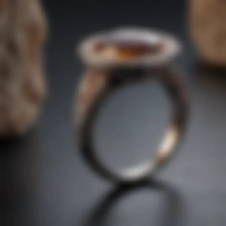 The final product: a beautifully crafted ring showcasing the stone's brilliance