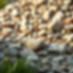Variety of landscaping rocks