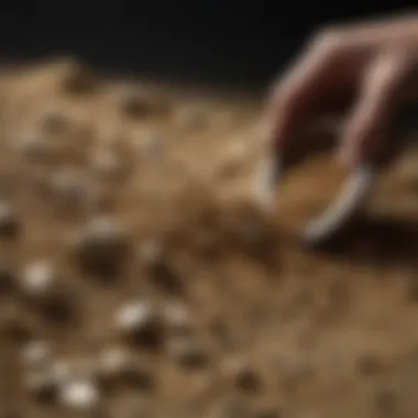 Close-up of a classifier sifting through sediment for gold