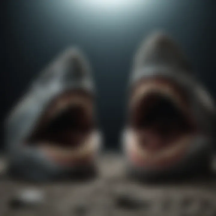 Comparison of fake and genuine megalodon teeth side by side