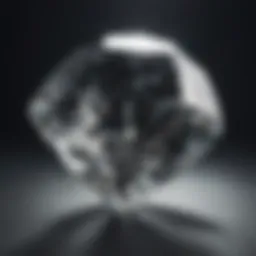 Close-up of a diamond showcasing its facets and brilliance