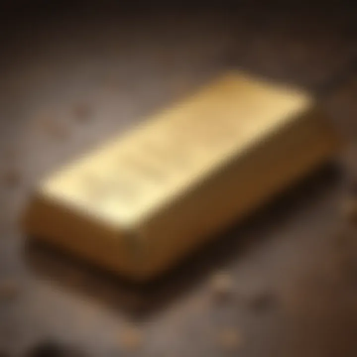 A shiny gold bar representing investment value