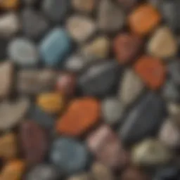 Different types of granite showcasing various colors and patterns