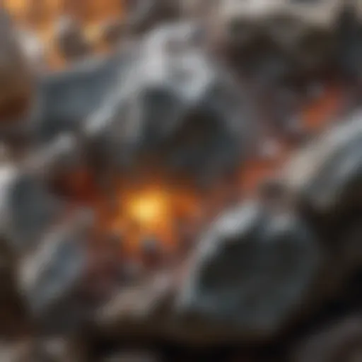 A detailed view of igneous rock showcasing its crystalline structure