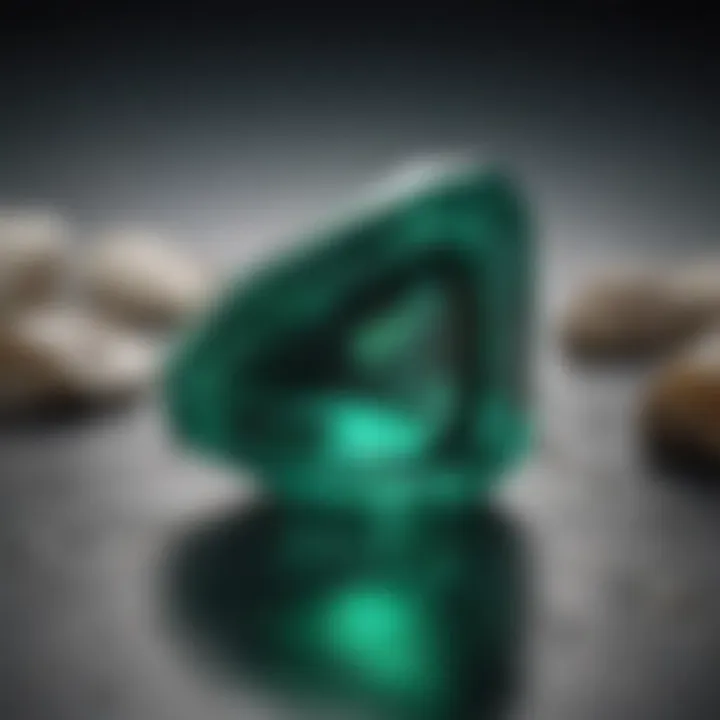 A vibrant emerald beryl gemstone showcasing its rich green hue