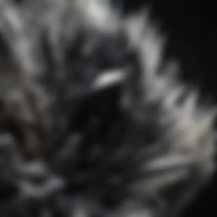 An artistic representation of the metaphysical properties attributed to black and white crystals