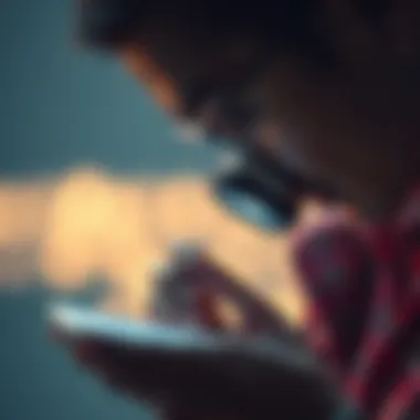 A person analyzing gemstones with a loupe and a smartphone