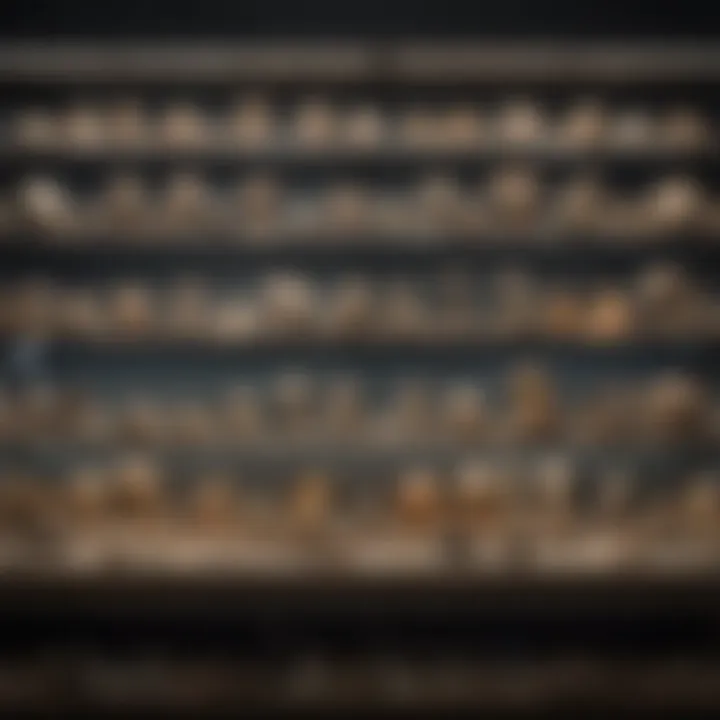 Various fossil types arranged attractively on shelves