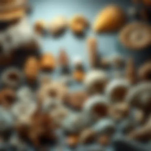 A stunning collection of various fossils on display