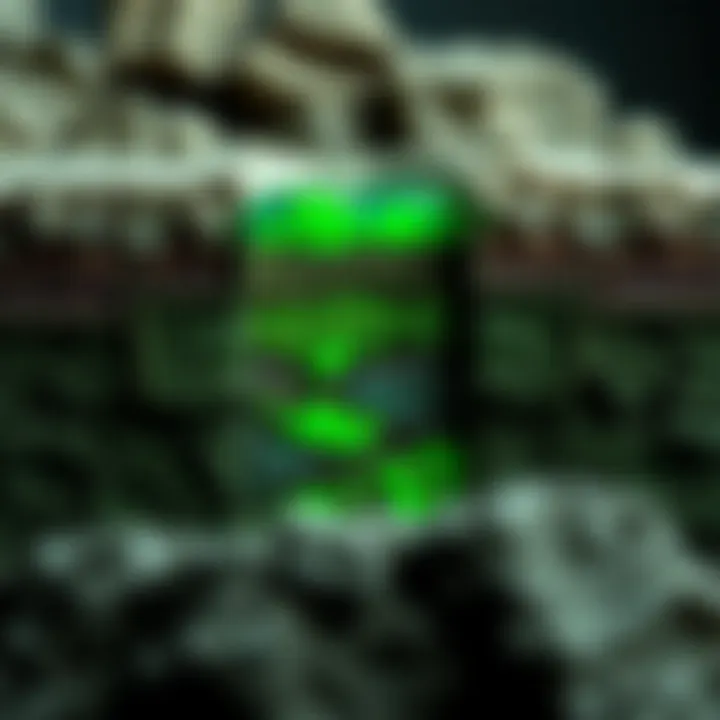 A cross-section of earth revealing green rock layers and their formation