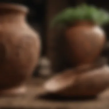 Intricate pottery showcasing past artistic techniques