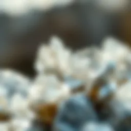 Close-up view of native silver crystals showcasing their unique luster and structure