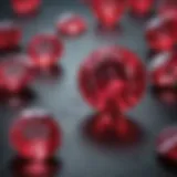 Vibrant red spinel gemstones showcasing their brilliance