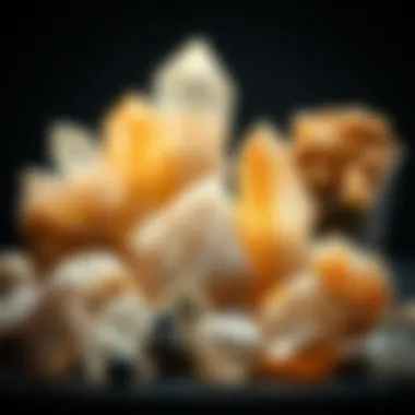 Collection of white crystals with orange lines, highlighting their value to enthusiasts