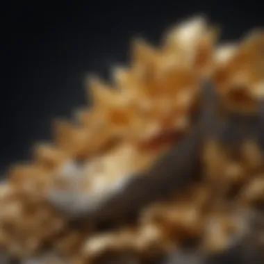 Glistening gold flakes as a luxury decorative element in products