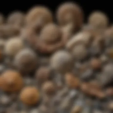 Diverse Fossil Specimens A stunning display of various fossil specimens including ammonites and trilobites
