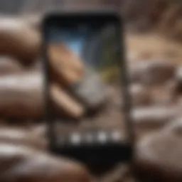 Smartphone displaying a rock identification app interface