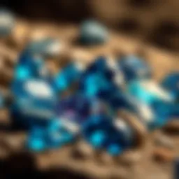 A stunning array of blue gemstones showcasing their vibrant hues and unique textures.