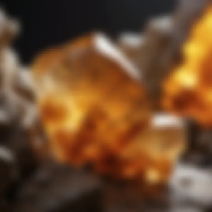 Artistic representation of citrine's geological formation