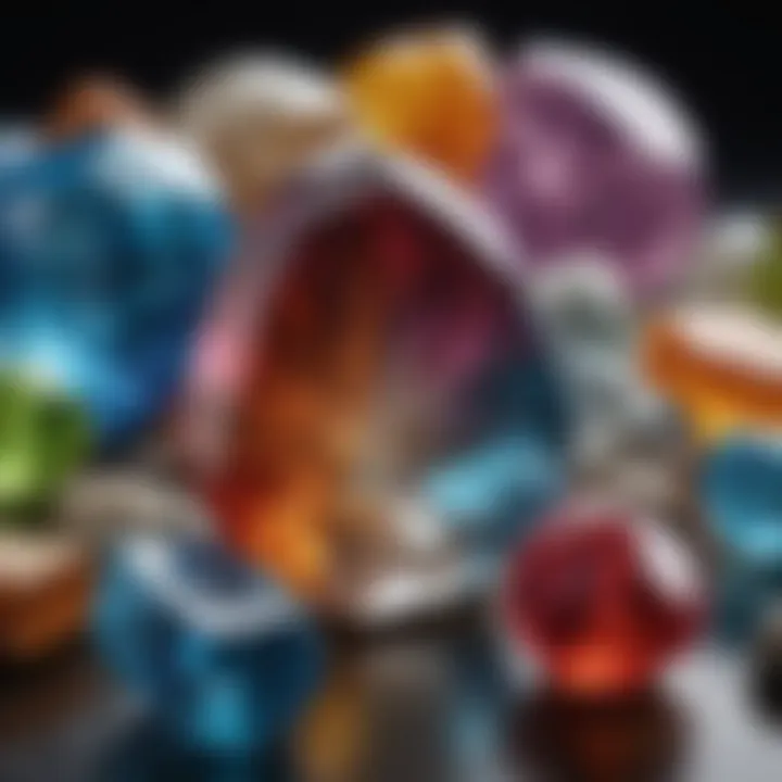 Close-up of a gemstone revealing the impact of impurities on color