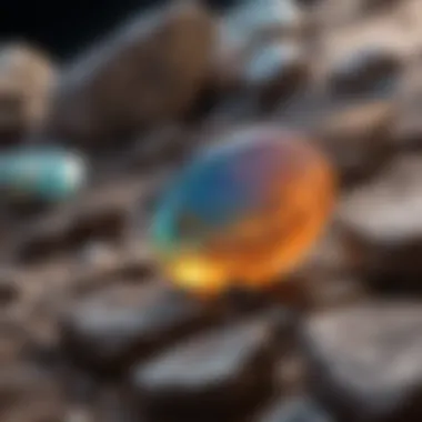 Synthetic vs Natural Opals: Visual Differences Comparison between synthetic and natural opals emphasizing visual differences
