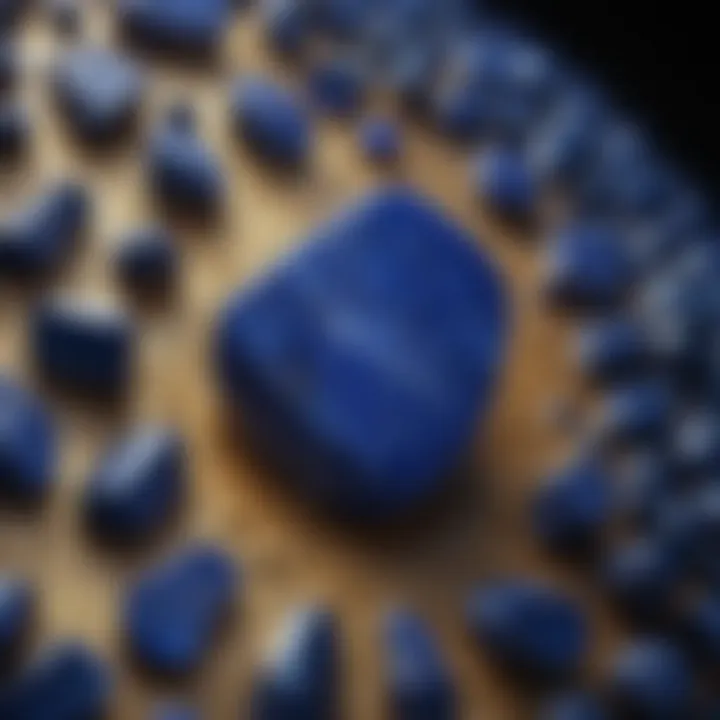 Vivid lapis lazuli displaying its rich blue and gold flecks