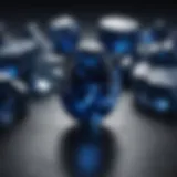A stunning sapphire stone showcasing its deep blue hue