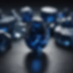 A stunning sapphire stone showcasing its deep blue hue