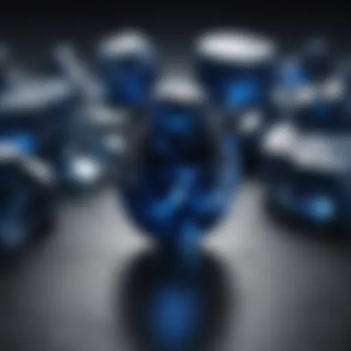 A stunning sapphire stone showcasing its deep blue hue