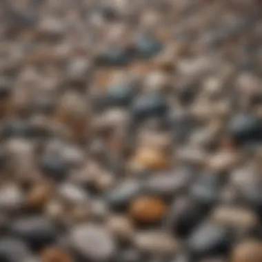 An array of stones displayed on a textured surface, highlighting their different textures and sizes