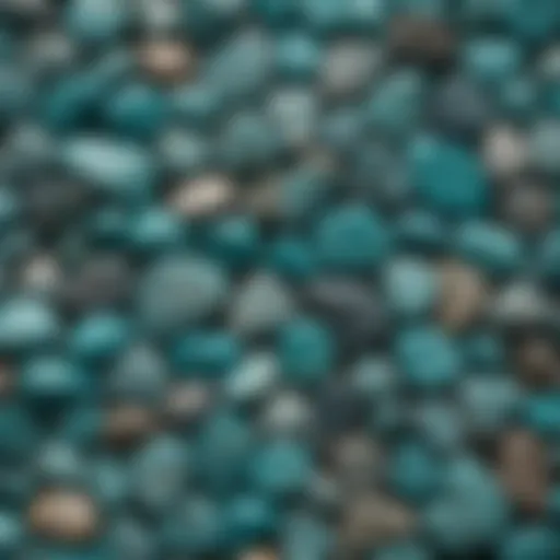 A stunning display of turquoise stones showcasing various shades and textures