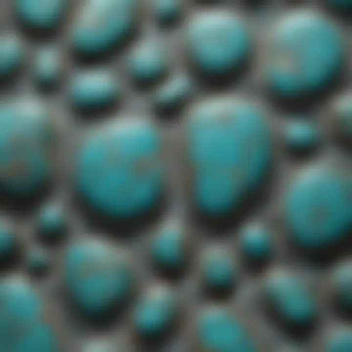 Close-up of a high-quality turquoise piece revealing its intricate matrix patterns