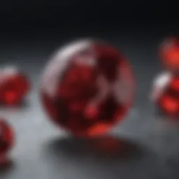 Vibrant red garnet gemstone