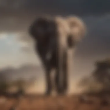 The majestic African elephant roaming its natural habitat